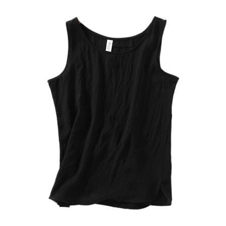 Ärmlösa Linnen För Kvinnor I Enfärgade T-shirts