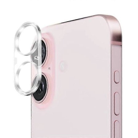 For iPhone 16 Plus/ iPhone 16 Kameralinsebeskytter Full Dekning HD Klar Linsefilm med