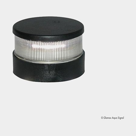 Aqua Signal 34 LED Ankar Lanterna Svart i Polykarbonat för Motor- och Segelbåt, Skaktålig och Korrosionsfri Design