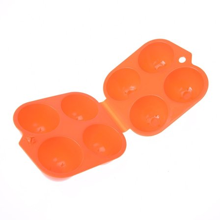 Bærbar plastbeholderholder for 4 egg, sammenleggbar eggoppbevaring - Perfekt