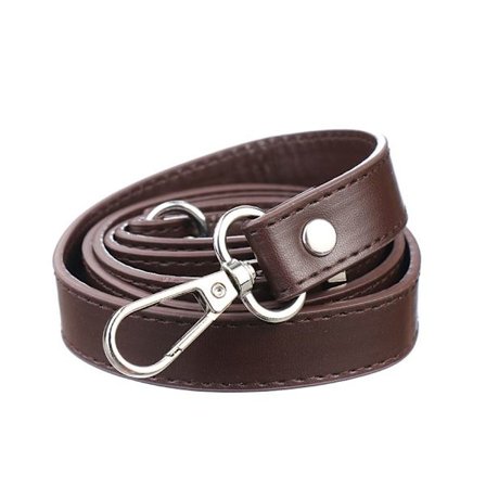 120cm nahkahihna Käsilaukku Vyöt DARK COFFEE & SILVER