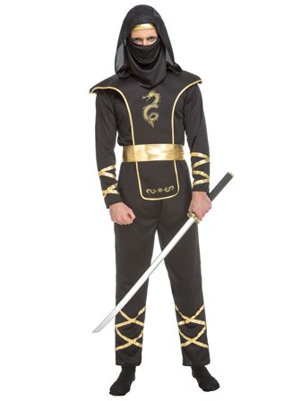 Sort Ninja Kostume