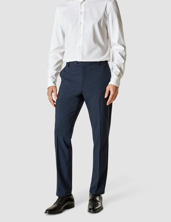 Shaping New Tomorrow - Essential Suit Pants - Navy Melange - Regular Fit - Herren - Größe 32/32