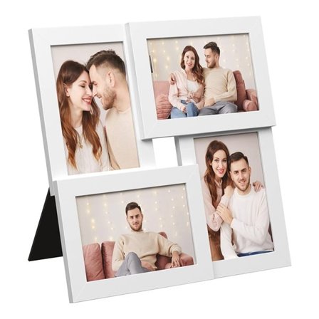 Fotoramme til 4 fotos - Hvid