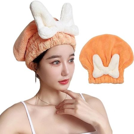 Torr hårtorkhuva Dubbelskiktad förtjockad tryck Torr hårtorkhuva Starkt absorberande korallfleece Torr hårtorkhandduk 25*65cm