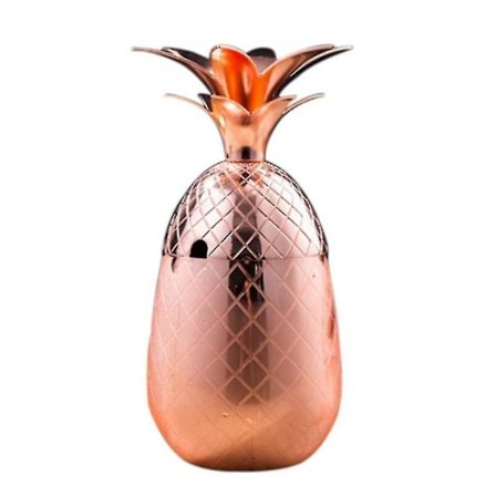 Pretty Comy Ananas Cocktail Kopp 304 Rostfritt Stål Ananas Cocktail Mugg Bar Party Tillbehör (FMY)