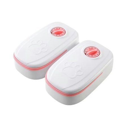 Automatisk Tidsindstillet Kattefoderautomat 350ml Dobbelt Kæledyrsskål til Katte Hunde Kvantitativ Kæledyrsfoderautomat Katte Tilbehør A