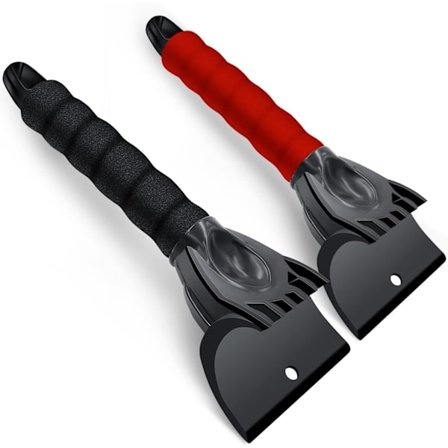 Auton tuulilasin ikkunan huurteen ja lumen poistaja Auton lasin kaavin Lumilapio Työkalu Pyyhin [2-pakkaus]