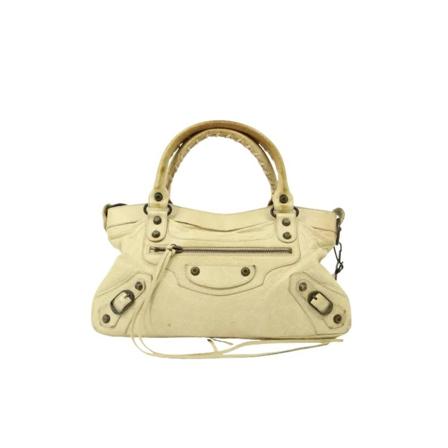 Balenciaga Vintage Pre-owned Leather balenciaga-Tass , Beige , Dames , Maat: ONE Size Vintage Tassen