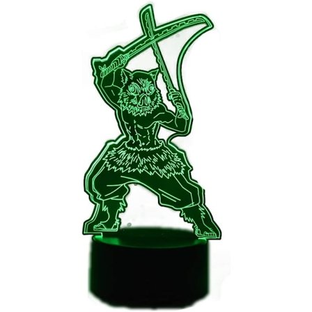 Anime Demon Slayer Hashibira Inosuke Nattlampa 3D Illusion
