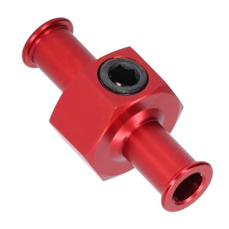 Drivstofftrykksmåleradapter T-formet 3/8 tommers slangeport 1/8 tommers NPT-tilkobling Universal bildeler Rød