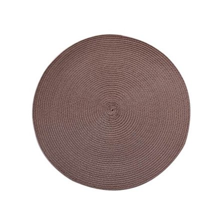 Rund form PP Värmeisolering Anti-Slip Pad Underlägg Bord Skål Pan Platsmatta-Beige Kaffe unikt värde