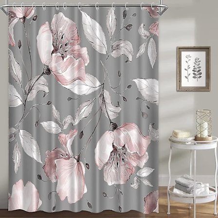 Duschdraperi 180cmx180cm Blommig Ins Duschdraperi Set Ingen Stämpling
