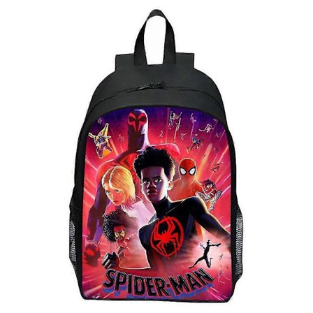 Barn Pojkar Spider-Man: Across The Spider-Verse Ryggsäck Stor Kapacitet Student Skolväska Rucksack[D]