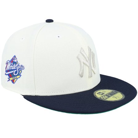 New Era - MLB White fitted Caps - New York Yankees Sparkly 59FIFTY World Series 98 Chrome/Navy Fitted @ Hatstore