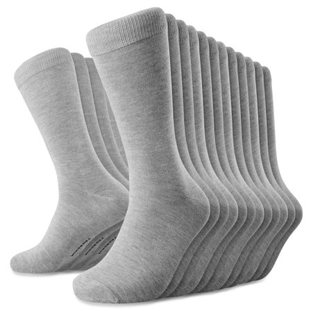 FreeFeel | Pack de 12 pares de calcetines de bambú gris claro for Men