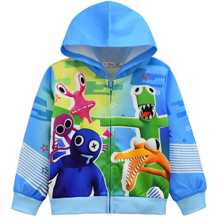 Rainbow Friends Barn Hoodie Zip Coat Jacka Toppar Julklapp W
