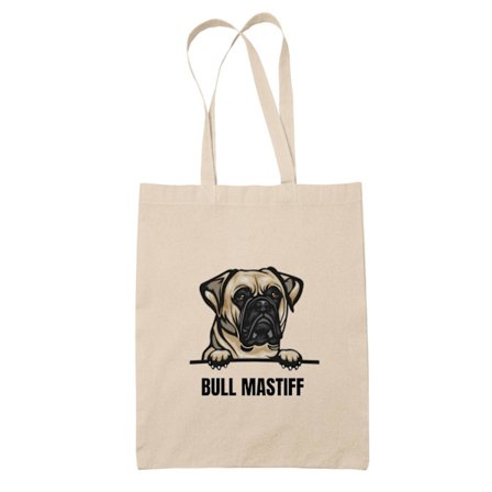 Bull Mastiff tygkasse hund shopping väska Tote bag
