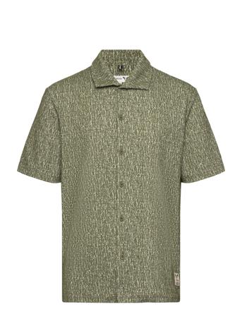 Fat Moose Float Jacquard Shirt S/S Grön