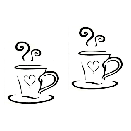 Väggdekor - Kaffekoppar 2-pack