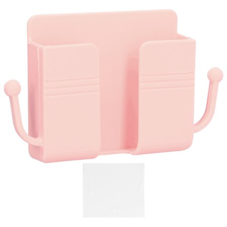 Multifunktionell väggmonterad förvaringslåda för telefonladdning i rosa för sovrum, badrum, kök, kontor