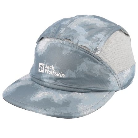 Jack Wolfskin - Camo 5panel Keps - Prelight Vent Cap Silver Grey All Over 5-Panel @ Hatstore