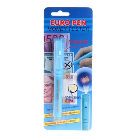 Bärbar förfalskningspenna med pekpenna med UV-ljus