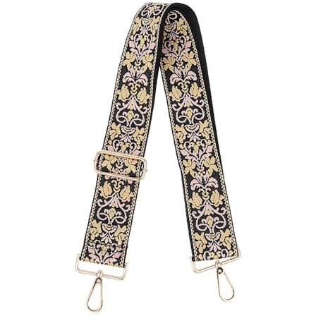 Broderet Skuldertaske Rem Justerbar Kvinders Håndtaske Rem Udskiftningsrem