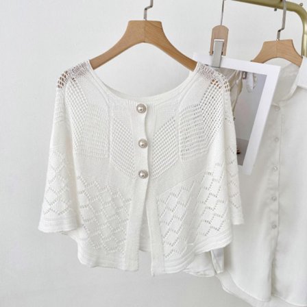 Strikket sjal korssjal 2 2