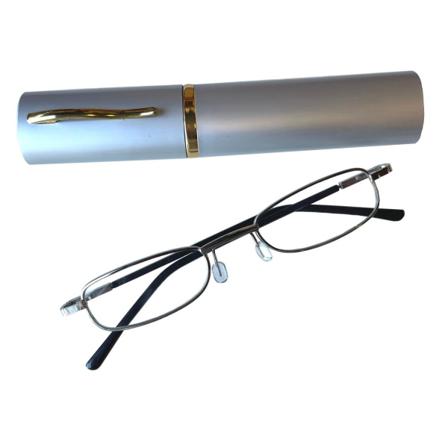 Duga Läsglasögon 1.0 med fodral silver Silver