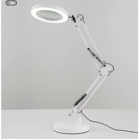 10x Forstørrelsesglass med lys og 3 fargemoduser, 10 justerbar lysstyrke forstørrelseslampe for skrivebord