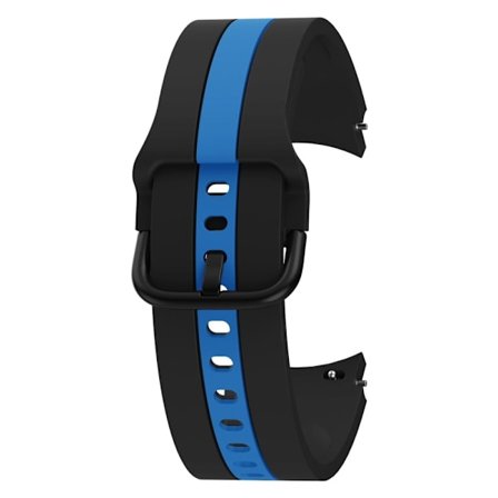 Klockarmband i silikon med cool linjeform för Samsung Galaxy Watch 4 - Svart / Blå