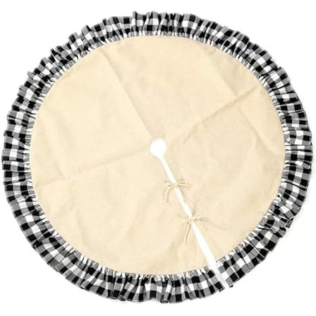 /EA/ Julgransmatta med volang i jute