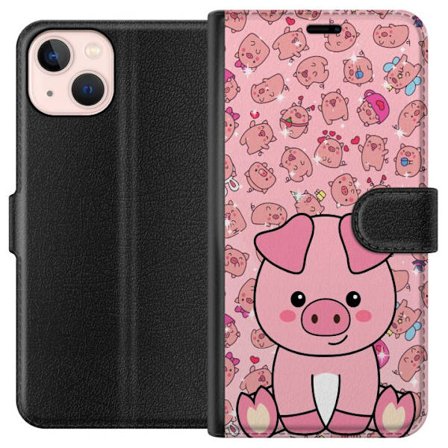 Kompatibelt Plånboksfodral till Apple Apple iPhone 13 mini Kawaii Rosa Gris Söt Anime
