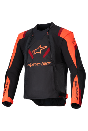 MC-Jakke Alpinestars T-Stunt Air Svart/Rød/Fluo 4XL