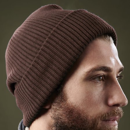 Brązowa czapka beanie Kai Kane dla mężczyzn - Czapki typu beanie