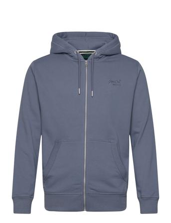 Essential Logo Zip Hoodie Ub Blue Superdry