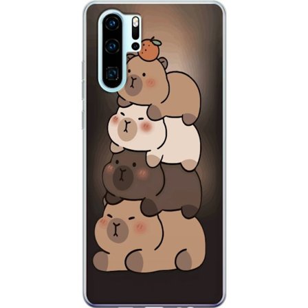 Kompatibelt Mobildeksel til Huawei P30 Pro Capybara Kawaii Søt Dyr Figur