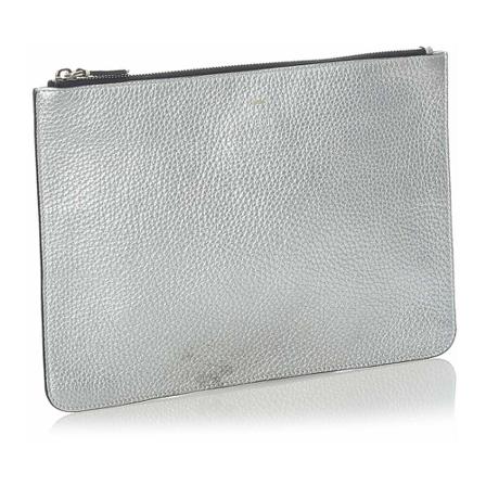 Fendi Vintage, Pre-owned Clutches Grijs, Dames, Maat:ONE Size,leather
