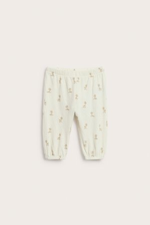 Kappahl | Spodnie w żyrafy Offwhite 50 | Offwhite