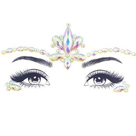 Face Gems, 1 bit strass Face Stickers, Självhäftande ansikte