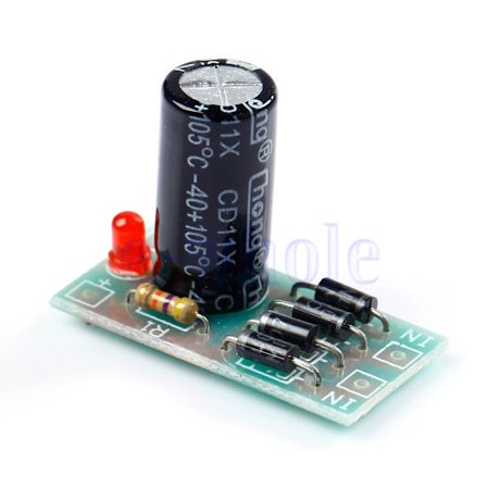 AC 6-32V till DC 12V full-bridge likriktare filter