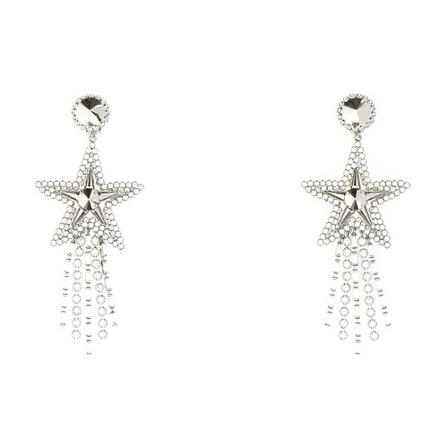 Alessandra Rich, Earrings Szary, Kobieta, Rozmiar: ONE Size