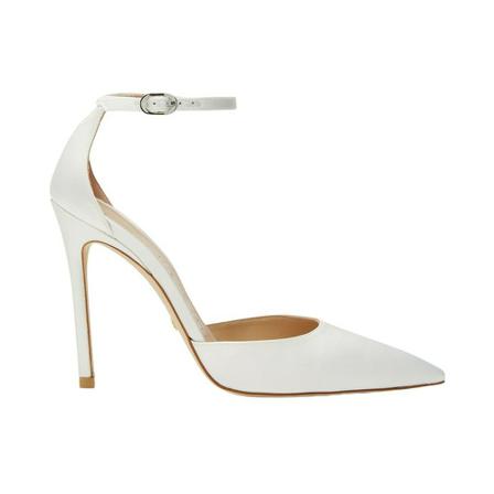 Stuart Weitzman, 110 Strap Pumps Wit, Dames, Maat:37 1/2 EU