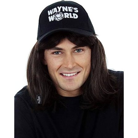 80-tals heavy metal rock peruk med hatt kostym set. Herrkläder W