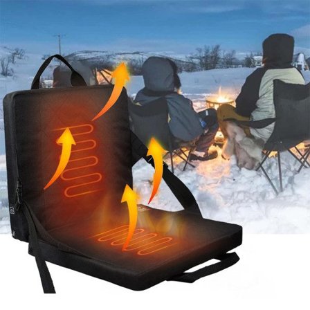 Bærbar sammenklappelig opvarmet stadionstol, opvarmet siddepude til udendørs brug