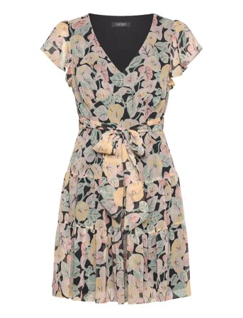 Lauren Ralph Lauren | Floral Belted Georgette Tiered Dress | 44