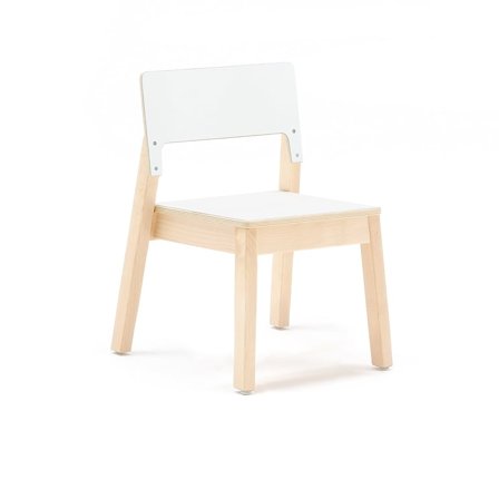 Children's chair LOVE, H 350 mm, birch, white laminate