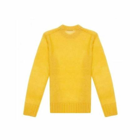 Acne Studios Round-neck Strik Gul, Dame Striktrøjer