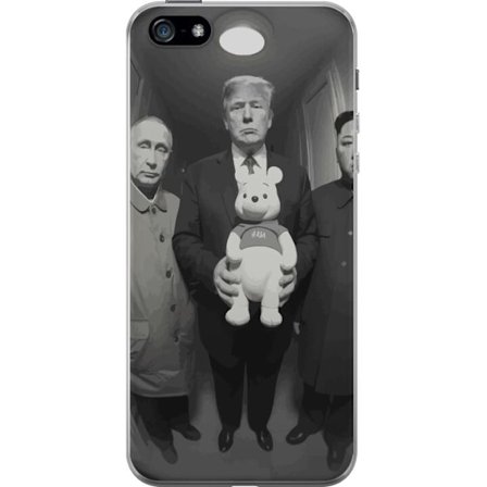 Yhteensopiva Puhelinkuori Apple Apple iPhone 5 Mustavalkoinen taideteos surrealistisella poliittisella symboliikalla ja odottamattomalla kontrastilla,